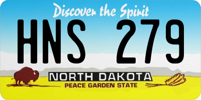 ND license plate HNS279