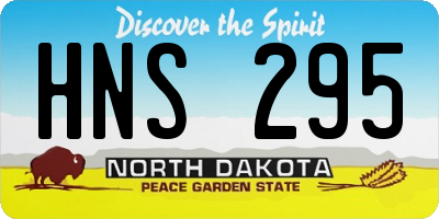 ND license plate HNS295