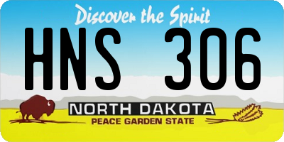 ND license plate HNS306