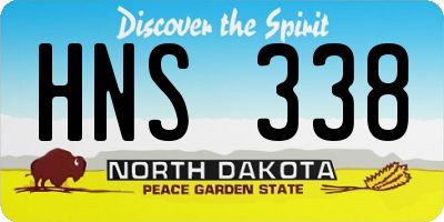 ND license plate HNS338