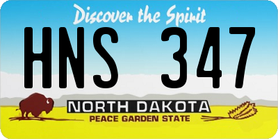 ND license plate HNS347