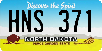 ND license plate HNS371