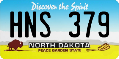 ND license plate HNS379