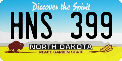 ND license plate HNS399