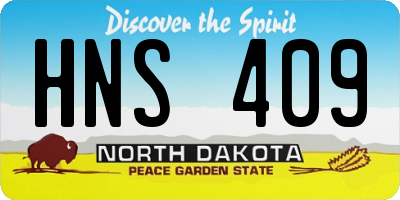 ND license plate HNS409