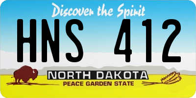 ND license plate HNS412