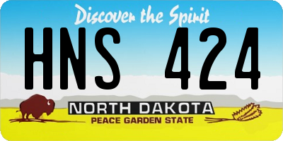ND license plate HNS424