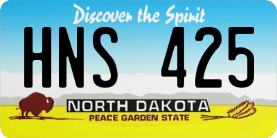 ND license plate HNS425
