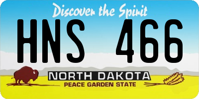 ND license plate HNS466