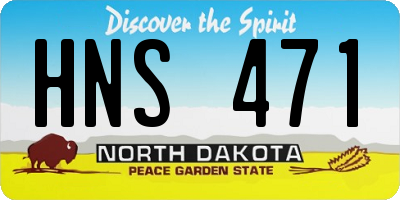 ND license plate HNS471
