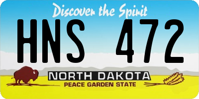 ND license plate HNS472