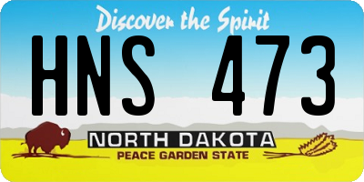 ND license plate HNS473