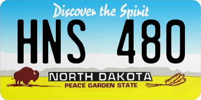 ND license plate HNS480