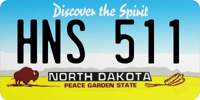 ND license plate HNS511