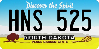 ND license plate HNS525