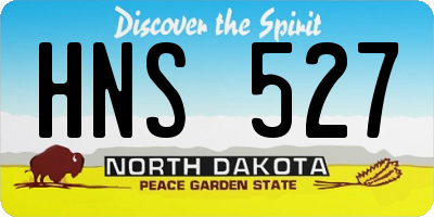 ND license plate HNS527