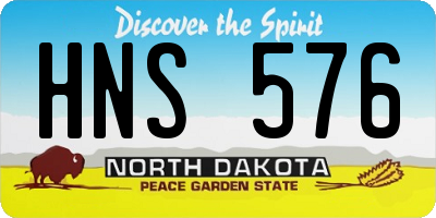 ND license plate HNS576