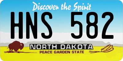 ND license plate HNS582