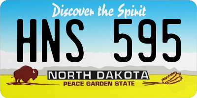 ND license plate HNS595