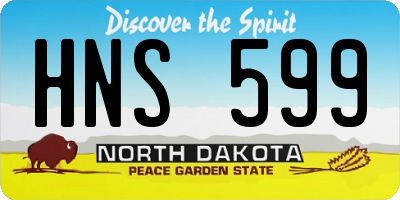 ND license plate HNS599