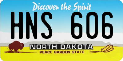 ND license plate HNS606