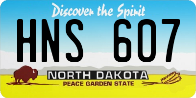 ND license plate HNS607