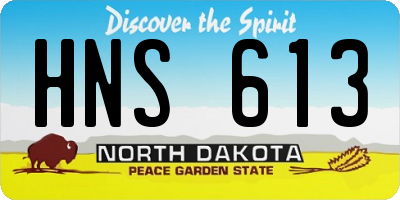 ND license plate HNS613