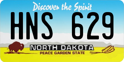 ND license plate HNS629