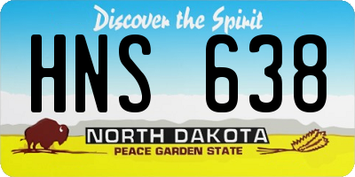 ND license plate HNS638
