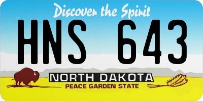 ND license plate HNS643