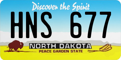 ND license plate HNS677