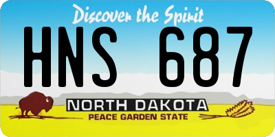 ND license plate HNS687