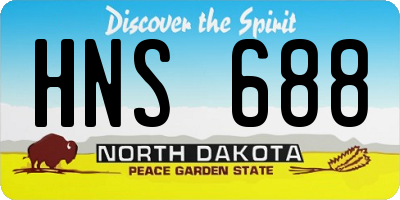 ND license plate HNS688