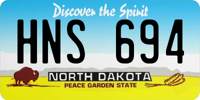 ND license plate HNS694