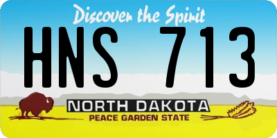ND license plate HNS713