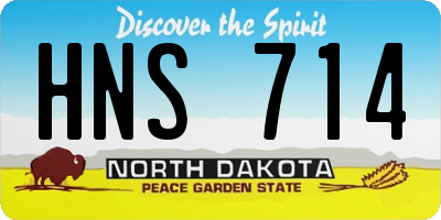 ND license plate HNS714