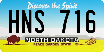 ND license plate HNS716