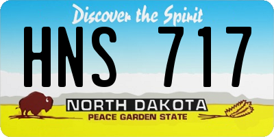 ND license plate HNS717