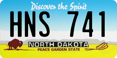 ND license plate HNS741