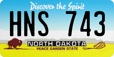 ND license plate HNS743