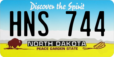 ND license plate HNS744