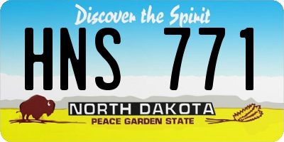 ND license plate HNS771