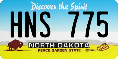 ND license plate HNS775