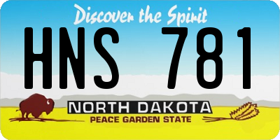ND license plate HNS781