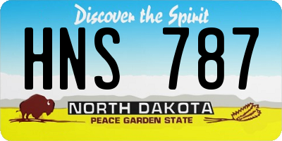 ND license plate HNS787
