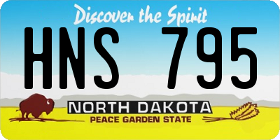 ND license plate HNS795