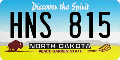 ND license plate HNS815