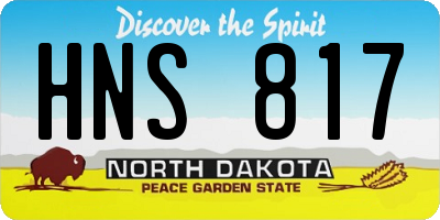 ND license plate HNS817