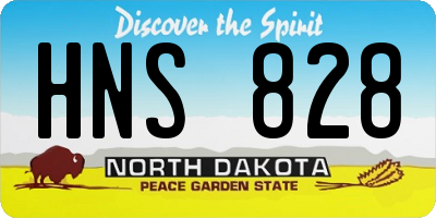 ND license plate HNS828