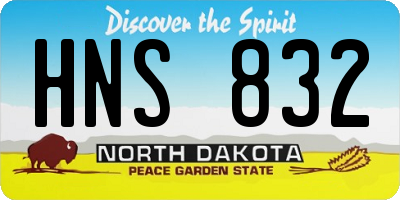 ND license plate HNS832